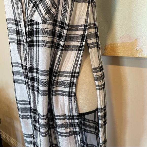Rails Jordyn Slit Tunic Shirt Plaid Long Length - Picture 5 of 9